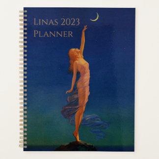 Agenda Impressão De Arte Vintage, Retrô De "Busca Da Lua"