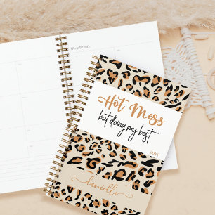 Agenda Impressão de Leopardo Animal Mess Quente Fazendo 