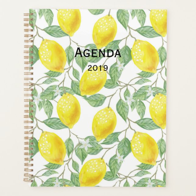 Agenda Impressão de limão (Frente)