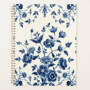 Agenda Impressão de Louça Azul Vintage Blue Willow