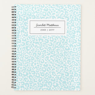 Agenda Impressão de Padrão bonito Pastel Leopard Nome A