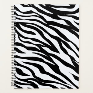 Agenda Impressão em animais Safari Zebra Negra e Branca
