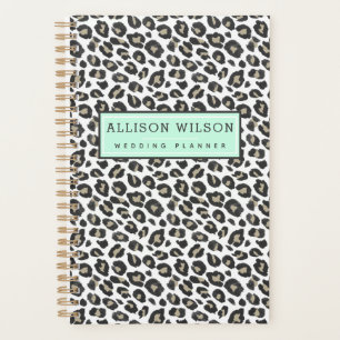 Agenda Impressão na moda Tan Leopard