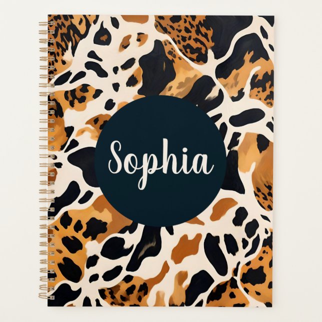 Agenda Impressão Personalizada de Girafa (Frente)
