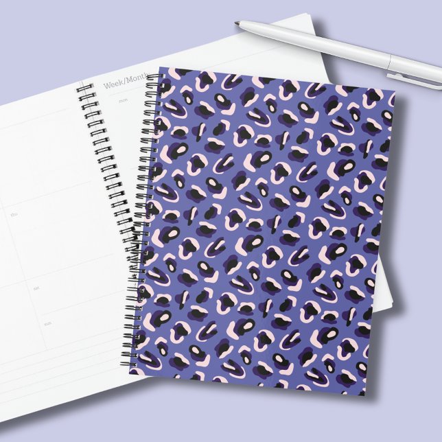 Agenda Impressão Roxa (Purple animal print planner)