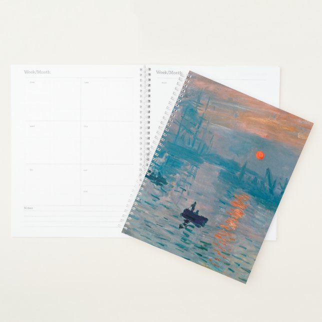 Agenda Impressão Sunrise Claude Monet (Exibição)