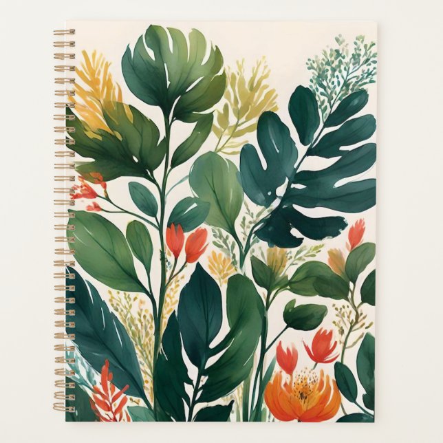 Agenda Impressão Tropical Personalizada (Frente)