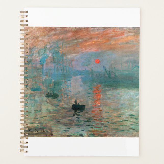 Agenda Impression, Sunrise 1872 Claude Monet (Frente)