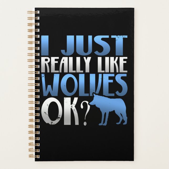 Agenda Incrível Eu Gosto Muito De Lobos, Ok? Wolf Lover (Frente)