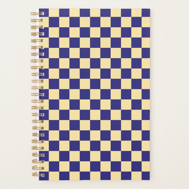 Agenda Indigo and butter checkerboard pattern (Frente)