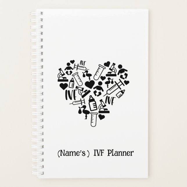Agenda Infertilidade Cardíaca IVF Personalizada/Planejado (Frente)