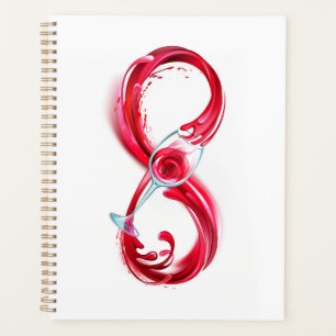 Agenda Infinidade com vinho tinto