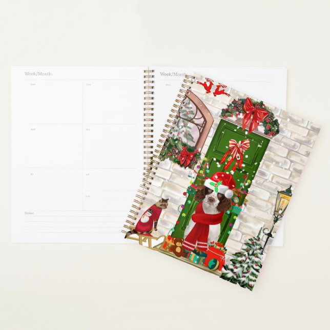 Agenda Inglês Springer Spaniel Dog Natal (Exibição)
