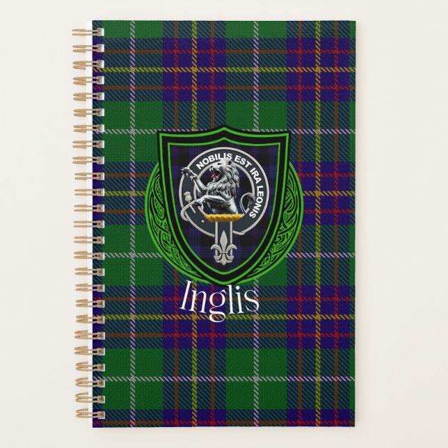 Agenda Inglis Scottish Clan Tartan & Crest (Frente)
