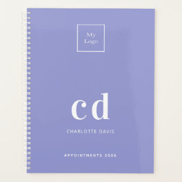 Agenda Iniciais do monograma violeta de logotipo 2026