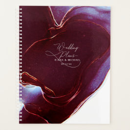 Agenda Ink Flow Wedding Burgundy ID762