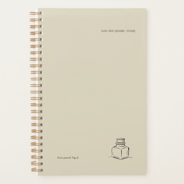 Agenda Ink Pot Minimalist Book Lover planner  (Frente)