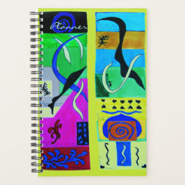 Agenda Inspiração Abstrato Amarelo Moderna de Matisse