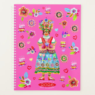 Agenda Inspiração da Arte Popular de Flores de Frida Kahl