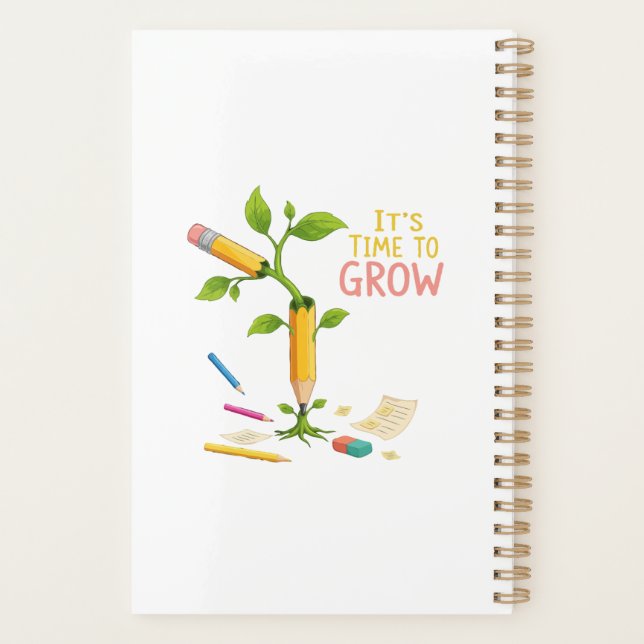 Agenda Inspirational "It's Time to Grow" Pencil Plant  (Verso)