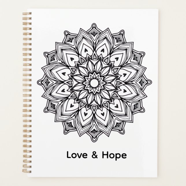 Agenda Inspirational Mandala Love & Hope: Planner (Frente)