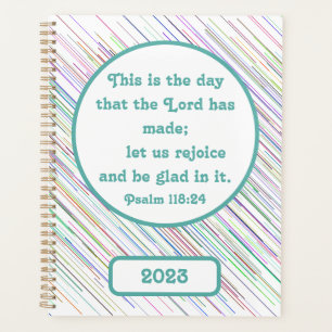 Agenda Inspirational Psalm 118:24 Christian Multi-Colour