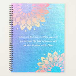 Agenda Instrutor de Meditação Yoga Blue Dourado Cote Mand