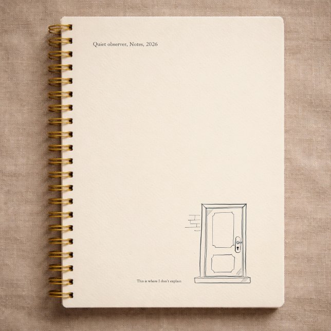 Agenda Introvert Gift Quiet Solitude Closed Door (Criador carregado)