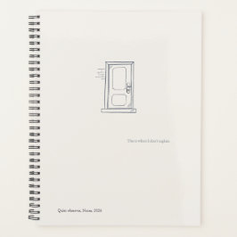 Agenda Introvert Quiet Solitude Minimal Line Art Planner