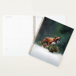 Agenda Inverno de neve de Natal Boxer
