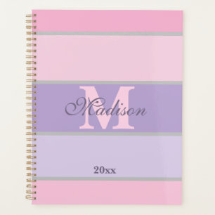 Agenda iPhone / iPad pastel pálido e roxo