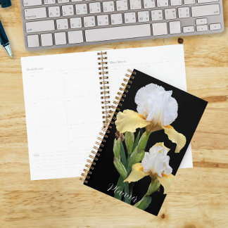 Agenda Íris Florais Brancas e Amarelas