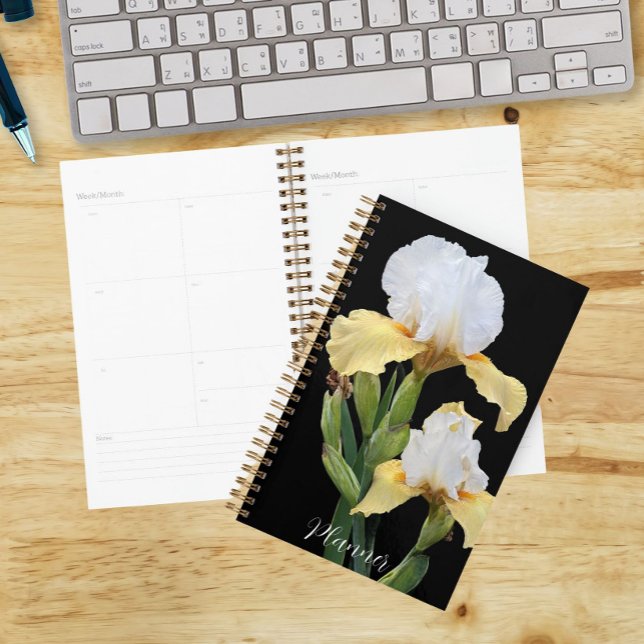 Agenda Íris Florais Brancas e Amarelas (In Situ)