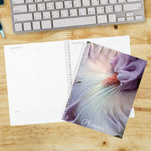 Agenda Íris Floral Barbudos Roxo Claro