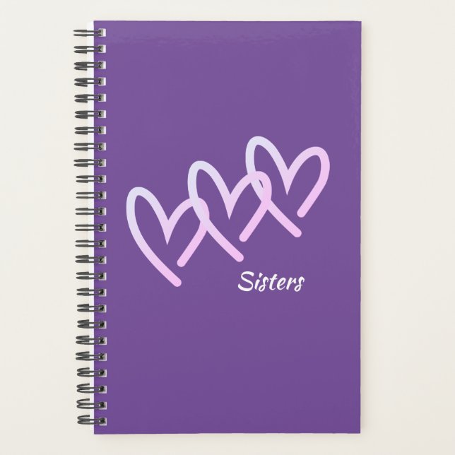 Agenda Irmãs Adoram Coração Púrpura (Frente)