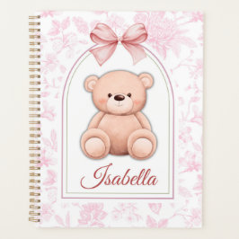 Agenda Isabella | Design de Enfermeiro de Urso Rosa Perso