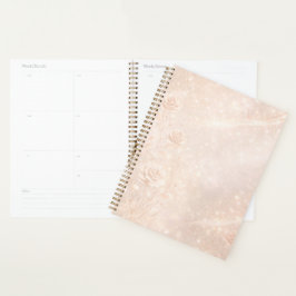 Agenda Ivory and rosegold accents florals AI art 