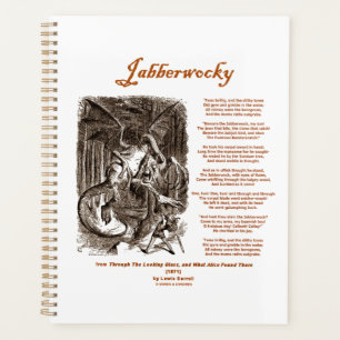 Agenda Jabberwocky Poem por Lewis Carroll (Adder Negro)