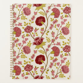Agenda Jacobean Floral Reds Pinks Dourado Cream