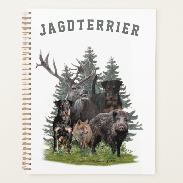 Agenda Jagdterrier Sticker Travesseiro exterior Porta cop (Frente)