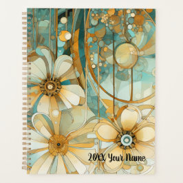 Agenda Jardim da Flor Abstrato de Pêssego e Leve