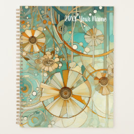 Agenda Jardim da Flor Abstrato de Pêssego e Leve