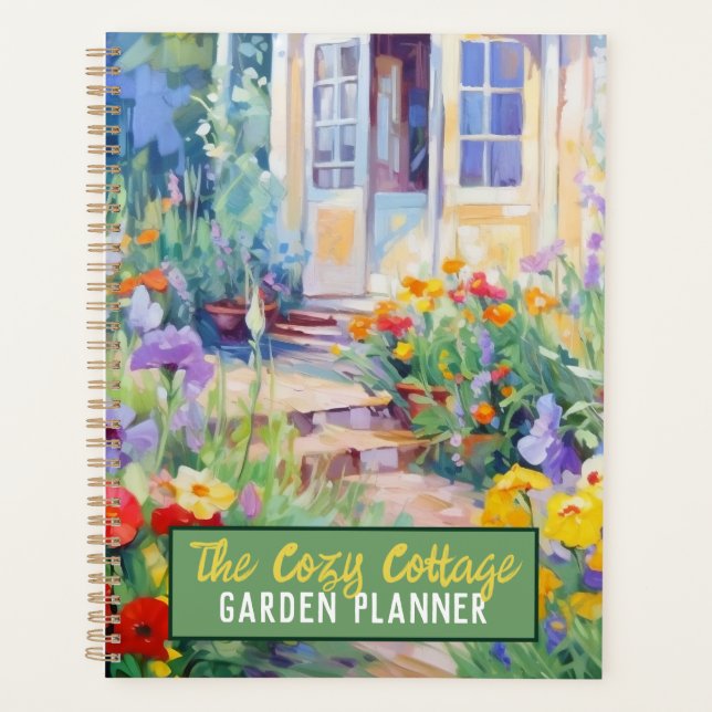 Agenda Jardim de Algodão de Aquarela Personalizada (Frente)