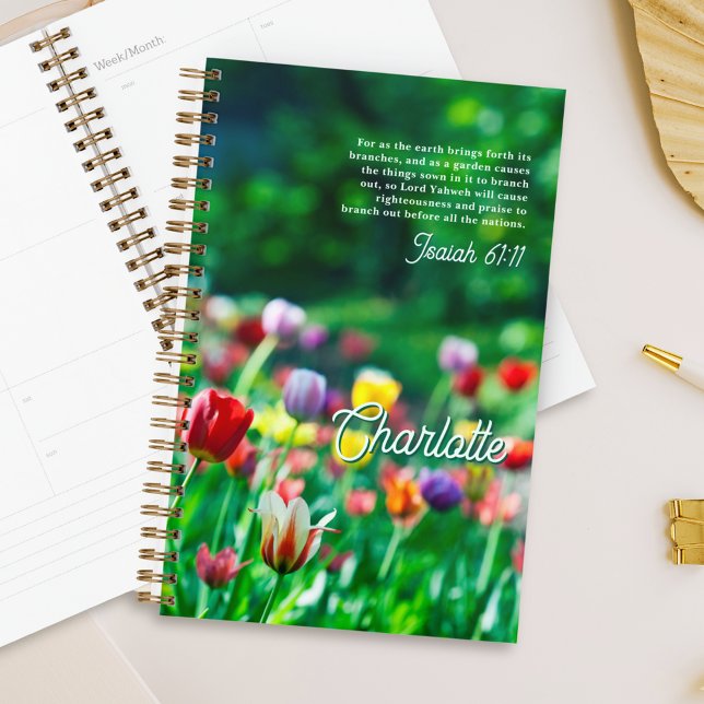 Agenda Jardim de Flor de Tulipas Legítimo Personalizado (Criador carregado)