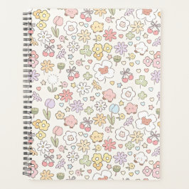 Agenda Jardim de Pastel Whimsical: Um Padrão de Floral