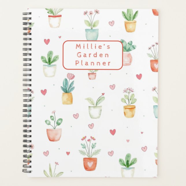 Agenda Jardim de Plantas Aquáticas Personalizadas (Frente)