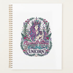 Agenda Jardim de Unicórnio Bruxa Unicórnio Roupas Colorid