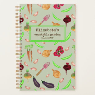Agenda jardim de vegetais personalizado