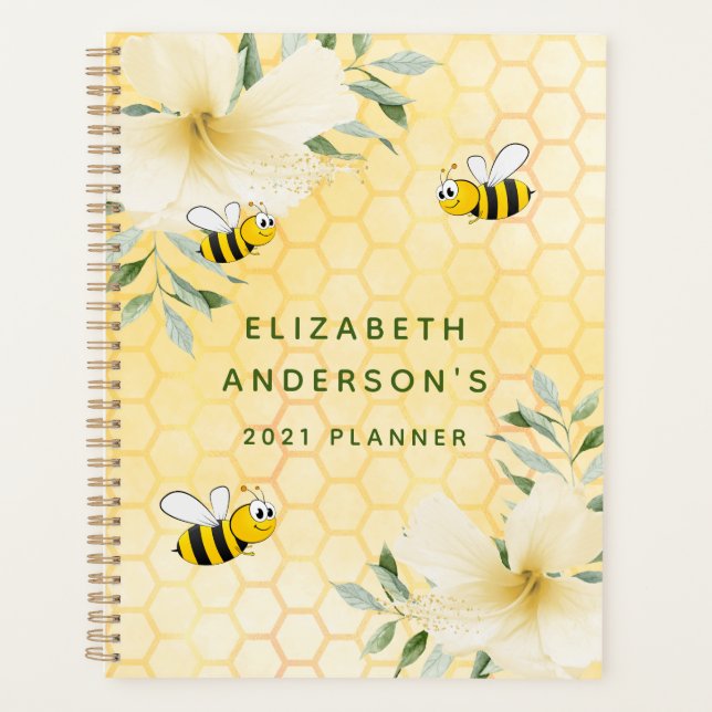 Agenda Jardim do Céu Amarelo das Abelhas do Bumble 2024 (Frente)