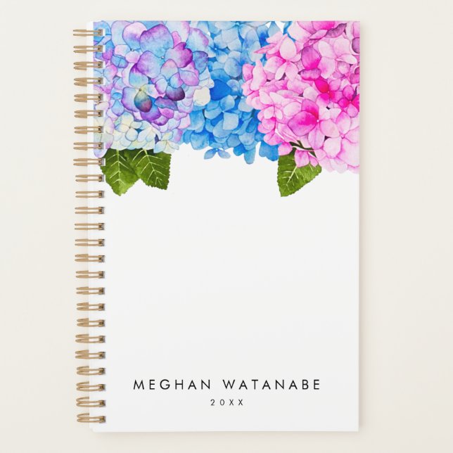Agenda Jardim Floral Azul-Cor-De-Chic (Frente)